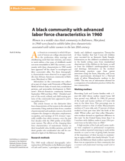 A black community with advanced labor force characteristics in 1960