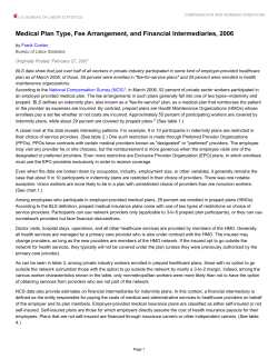 Medical Plan Type, Fee Arrangement, and Financial Intermediaries, 2006