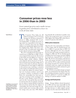 Consumer prices rose less in 2006 than in 2005