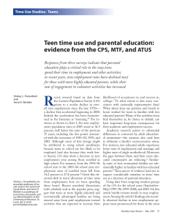 Teen time use and parental education: evidence from the CPS, MTF, and ATUS
