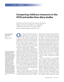 Comparing childcare measures in the ATUS and earlier time-diary studies