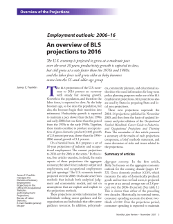 An overview of BLS projections to 2016