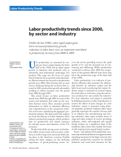 Labor productivity trends since 2000, by sector and industry