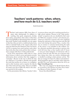 Teachers work patterns: when, where, and how much do U.S. teachers work?