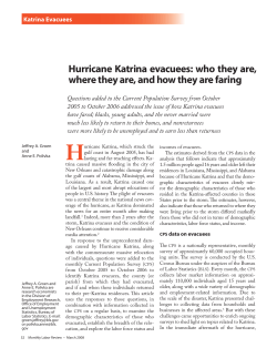 Hurricane Katrina evacuees: who they are, where they are, and how they are faring