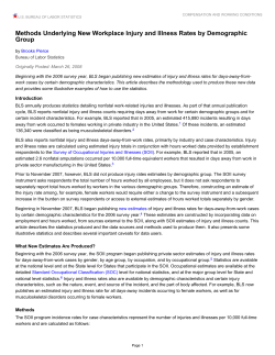 Methods Underlying New Workplace Injury and Illness Rates by Demographic Group
