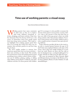 Time use of working parents: a visual essay