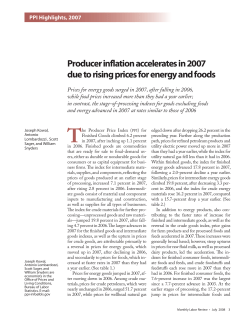 Producer inflation accelerates in 2007 due to rising prices for energy and foods