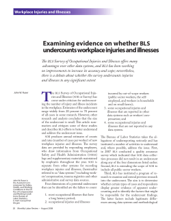 Examining evidence on whether BLS undercounts workplace injuries and illnesses