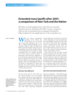 Extended mass layoffs after 2001: a comparison of New York and the Nation