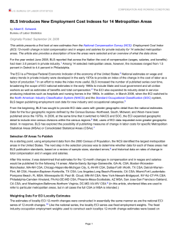 BLS Introduces New Employment Cost Indexes for 14 Metropolitan Areas