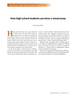 How high school students use time: a visual essay