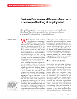 Business Processes and Business Functions: a new way of looking at employment