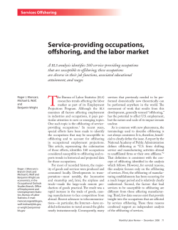 Service-providing occupations, offshoring, and the labor market