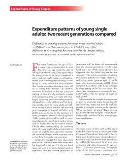 Expenditure patterns of young single adults: two recent generations compared