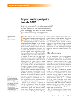 Import and export price trends, 2007