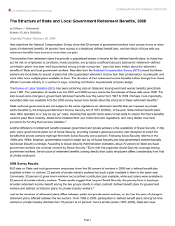 The Structure of State and Local Government Retirement Benefits, 2008