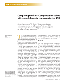 Comparing Workers Compensation claims with establishments responses to the SOII
