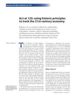 BLS at 125: using historic principles to track the 21st-century economy