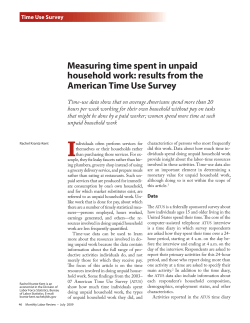 Measuring time spent in unpaid household work: results from the American Time Use Survey