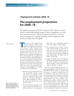 The employment projections for 2008-18