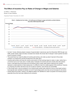 The Effect of Incentive Pay on Rates of Change in Wages and Salaries