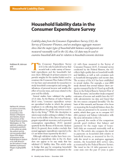 Household liability data in the Consumer Expenditure Survey