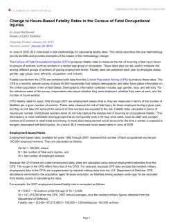 Change to Hours-Based Fatality Rates in the Census of Fatal Occupational Injuries