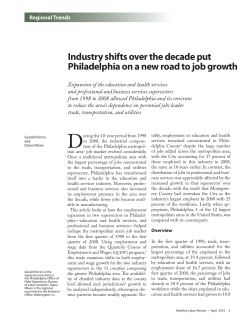 Industry shifts over the decade put Philadelphia on a new road to job growth