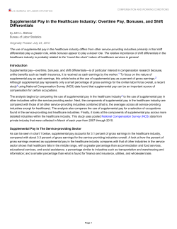 Supplemental Pay in the Healthcare Industry: Overtime Pay, Bonuses, and Shift Differentials