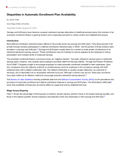 Disparities in Automatic Enrollment Plan Availability
