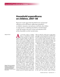 Household expenditures on children, 2007-08