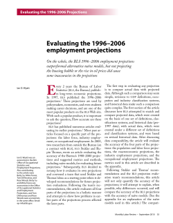 Evaluating the 1996-2006 employment projections