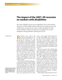 The impact of the 2007-09 recession on workers with disabilities