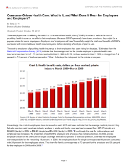 Consumer-Driven Health Care: What Is It, and What Does It Mean for Employees and Employers?