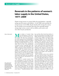 Reversals in the patterns of women s labor supply in the United States, 1977-2009