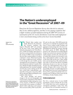 The Nation s underemployed in the Great Recession of 2007-09