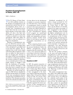 Duration of unemployment in States, 2007-09
