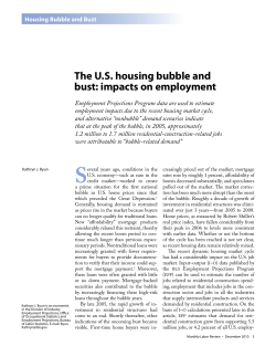 The U.S. housing bubble and bust: impacts on employment