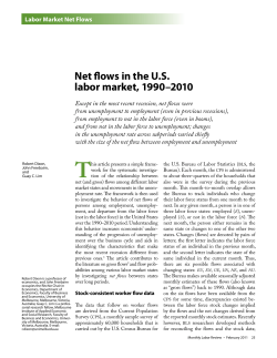 Net flows in the U.S. labor market, 1990-2010
