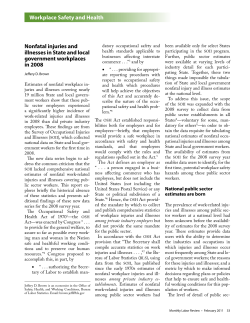 Nonfatal injuries and illnesses in State and local government workplaces in 2008