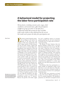 A behavioral model for projecting the labor force participation rate