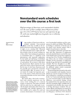 Nonstandard work schedules over the life course: a first look
