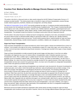 Function First: Medical Benefits to Manage Chronic Disease or Aid Recovery