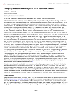 Changing Landscape of Employment-based Retirement Benefits