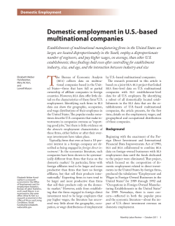 Domestic employment in U.S.-based multinational companies