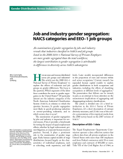 Job and industry gender segregation: NAICS categories and EEO-1 job groups