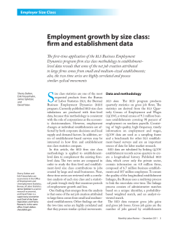 Employment growth by size class: firm and establishment data