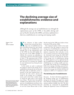 The declining average size of establishments: evidence and explanations