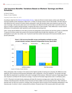 Life Insurance Benefits: Variations Based on Workers Earnings and Work Schedules